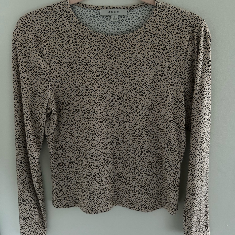 gaze cheetah print long sleeve
